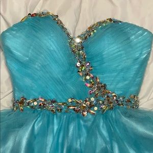 Baby blue party dress